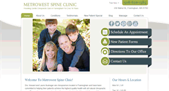 Desktop Screenshot of metrowestspineclinic.com